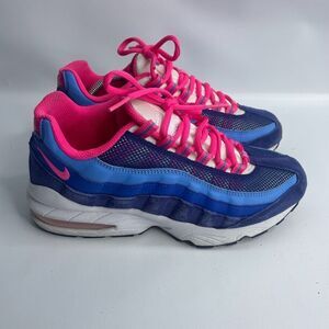 NIKE Air Max '95 LE GS Athletic Active Trainers Blue Pink White 310830-401 Sz 6Y
